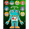 Robots Sticker Album 2 For Boys: 100 Plus Pages For PERMANENT Sticker Collection, Activity Book For Boys - 8.5 by 11