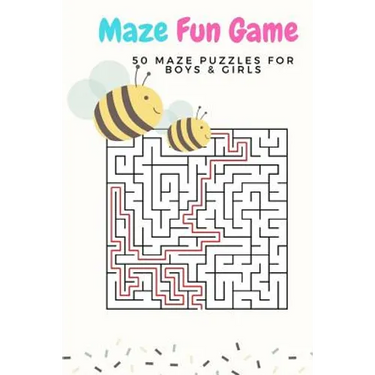 Maze Fun Game: 50 Maze Games Puzzles for Boys & Girls, Age 6+, Large Print, 1 Game Per Page