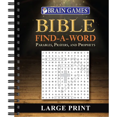 Brain Games - Bible Find a Word: Parables, Prayers, and Prophets - Large Print