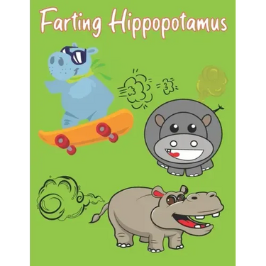 Farting Hippopotamus: Cute Hippos that Fart Coloring Book for Kids