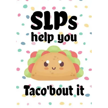 SLPs help you taco'bout it: Perfect Teacher Thank You, retirement, Gratitude, Speech Therapist Notebook, SLP Gifts, Floral SLP Gift For Notes, fun