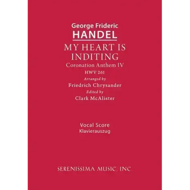 My Heart is Inditing, HWV 261: Vocal score