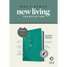 NLT Compact Giant Print Bible, Filament Enabled (Leatherlike, Peony Rich Teal, Indexed, Red Letter)