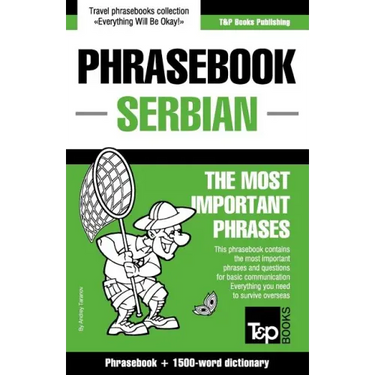 English-Serbian phrasebook and 1500-word dictionary
