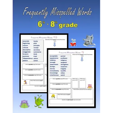 Frequently Misspelled Words (6th grade - 8th grade)