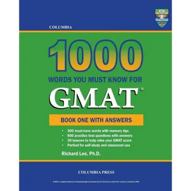 Columbia 1000 Words You Must Know for GMAT: Book One with Answers