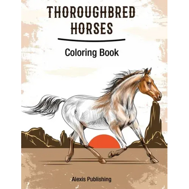 Thoroughbred Horses: Coloring Book
