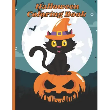 Halloween Coloring Book: A Kid Coloring Book with Beautiful Cats, Adorable Animals, Spooky Characters, and Relaxing Fall Designs