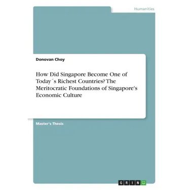 How Did Singapore Become One of Today´s Richest Countries? The Meritocratic Foundations of Singapore's Economic Culture