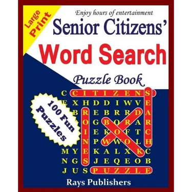 Senior Citizens' word search puzzle book