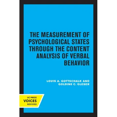 The Measurement of Psychological States Through the Content Analysis of Verbal Behavior