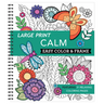 Large Print Easy Color & Frame - Calm (Stress Free Coloring Book)