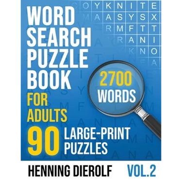 Word Search Book for Adults: 90 Large-Print English Puzzles