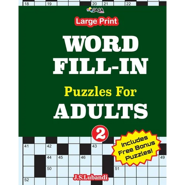 Large print WORD FILL-IN Puzzles For ADULTS; Vol.2