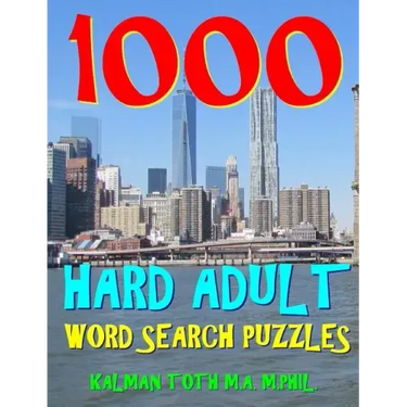 1000 Hard Adult Word Search Puzzles: Fun Way to Improve Your IQ