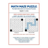 Math Maze Puzzle: The Math Alternative to Crossword Puzzle!