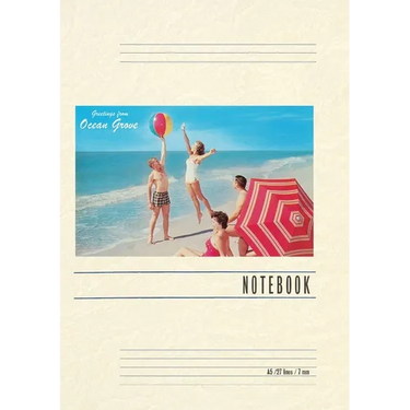 Vintage Lined Notebook Greetings from Ocean Grove, New Jersey