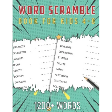 Scramble Word Book for Kids 4-8: Fun Activity Games for Kids Ages 4-8, Boost Your Kid's IQ, Vocabulary and Spelling skills - 1200+ Words Large Print S