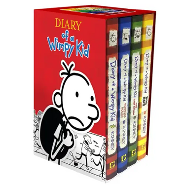 Diary of a Wimpy Kid Box of Books 1-4 Hardcover Gift Set: Diary of a Wimpy Kid, Rodrick Rules, the Last Straw, Dog Days