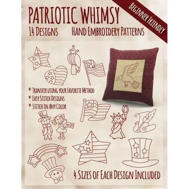Patriotic Whimsy Hand Embroidery Patterns