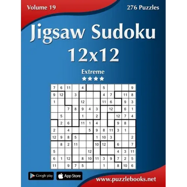 Jigsaw Sudoku 12x12 - Extreme - Volume 19 - 276 Puzzles