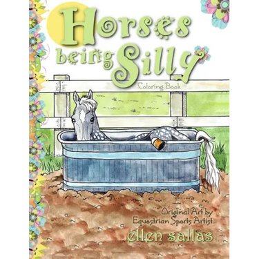 Horses Being Silly Coloring Book