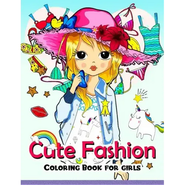 Cute Fashion Coloring Book for girls: An Adult coloring book