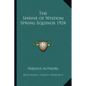 The Shrine of Wisdom Spring Equinox 1924