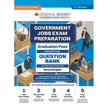 Oswaal Government Exams Question Bank Graduation Pass General English for 2024 Exam