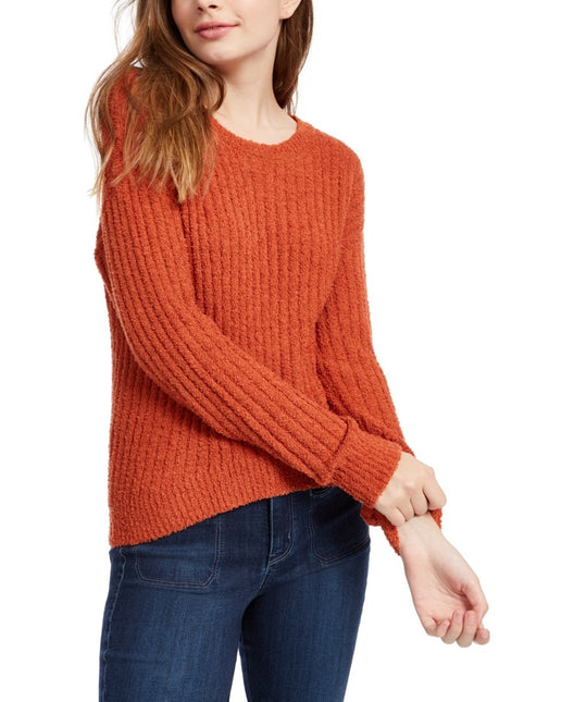 Almost Famous Junior's Ribbed Cropped Sweater Brown by Steals