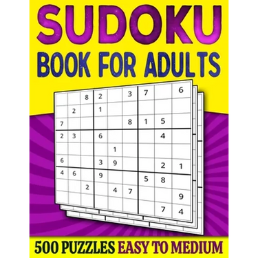 Sudoku Book for Adults Easy to Medium: 500 Sudoku Puzzles for Adults - 250 Easy & 250 Intermediate Level With Answers