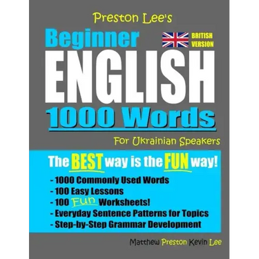 Preston Lee's Beginner English 1000 Words For Ukrainian Speakers (British Version)