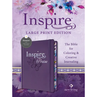 Inspire Praise Bible Large Print Nlt, Filament Enabled (Hardcover Leatherlike, Purple)
