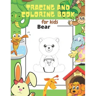 Tracing and Coloring Book for Kids: Let Your Kids Practice Drawing 36 Cute Animals and Have Fun While Learning. Your Kids Will Get to know the Names o