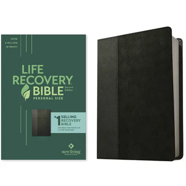 NLT Life Recovery Bible, Second Edition, Personal Size (Leatherlike, Black/Onyx)