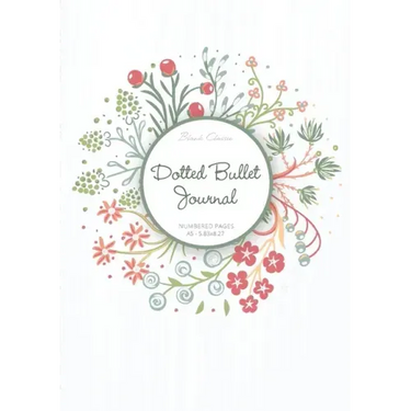 Dotted Bullet Journal: Medium A5 - 5.83X8.27 (Summer Wreath)