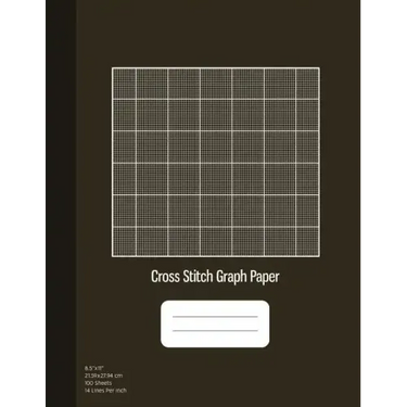 Cross Stitch Graph Paper: 14 Lines Per Inch, Graph Paper for Embroidery and Needlework, 8.5''x11'', 100 Sheets, Bronze Cover