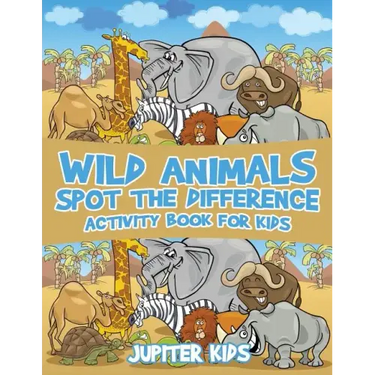 Wild Animals Spot the Difference Activity Book for Kids