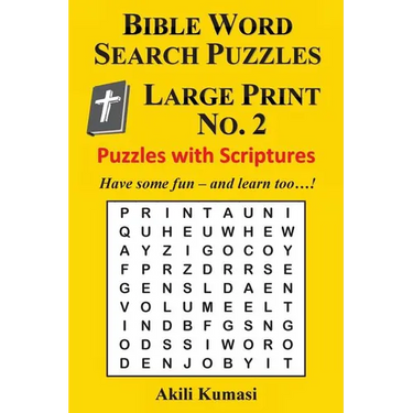 Bible Word Search Puzzles, Large Print No. 2: 50 Puzzles with Scriptures