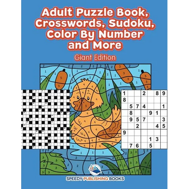 Adult Puzzle Book, Crosswords, Sudoku, Color By Number and More (Giant Edition)