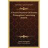 A Secret Discourse Of Hermes Trismegistus Concerning Rebirth