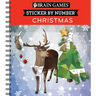 Brain Games - Sticker by Number: Christmas (28 Images to Sticker - Reindeer Cover): Volume 1