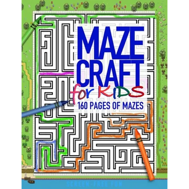 MAZECRAFT for kids 160 pages of mazes: Offline activity books for unplugged fun and spatial skill development