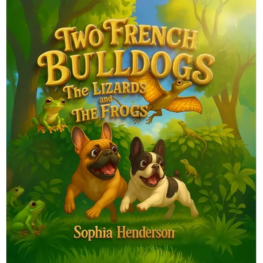 Two French bulldogs-The Lizards and The Frogs