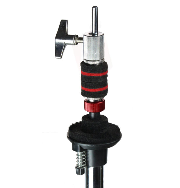 GRIFFIN Hi-Hat Clutch Mount Deluxe Version | Alloy Metal Speed Threads | Universal Holder to Fit Most Hi-Hat Cymbals,  Rods & Hihat Stands | Red locking Nut by GeekStands.com