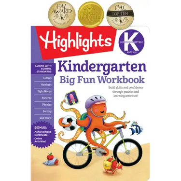 Kindergarten Big Fun Workbook: 256-Page Kindergarten Activity Book Full of Kindergarten Math, Reading, Writing Practice, Phonics, Puzzles and More