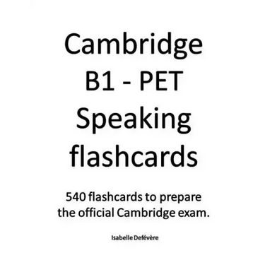 Cambridge B1 - PET Speaking flashcards