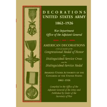 Decorations United States Army, 1862-1926