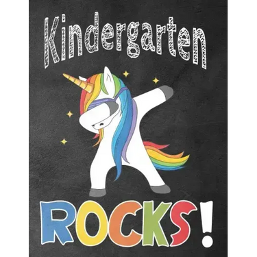 Kindergarten Rocks!: Funny Back To School notebook, Gift For Girls and Boys,109 College Ruled Line Paper, Cute School Notebook, School Comp