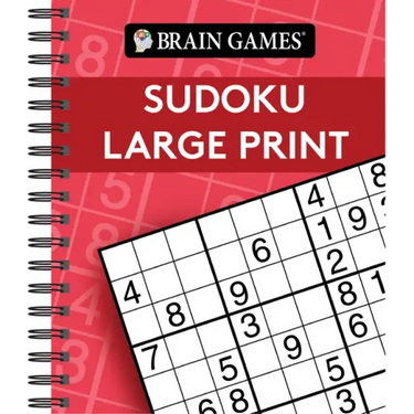 Brain Games - Sudoku Large Print (Red)